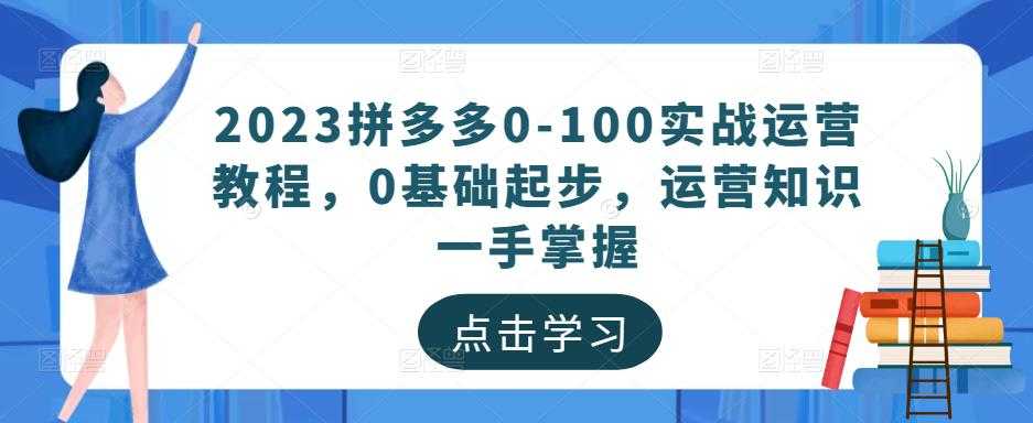 2023拼多多0-100实战运营教程,0基础起步,运营知识一手掌握-课程网